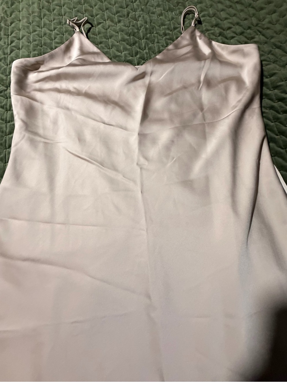 Gianni Bini Harper Ivory Satin Slip Dress Size 12 - Picture 7 of 15